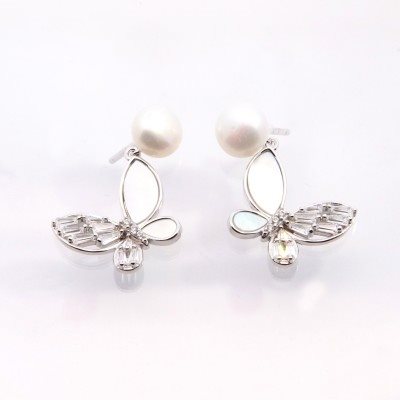 Orecchini Domar Gioielli Donna Orecchini perle argento 925 in Argento Cubic Zirconia EPB119680 - EPB119680